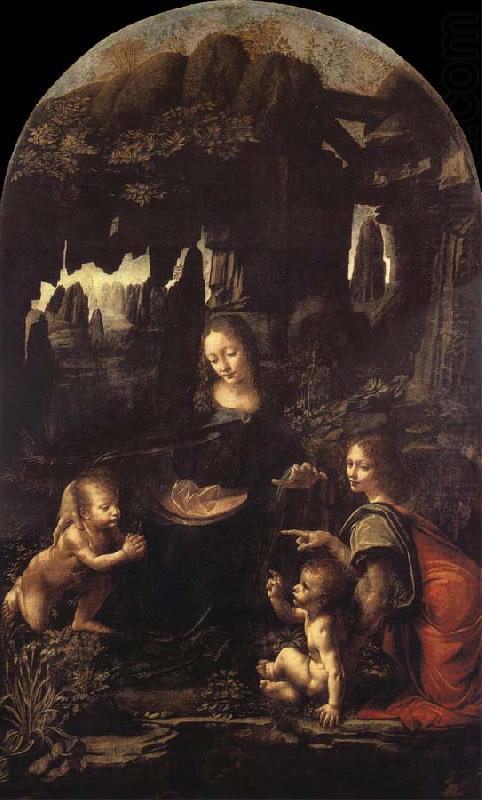 Madonna in the rock grotto, LEONARDO da Vinci